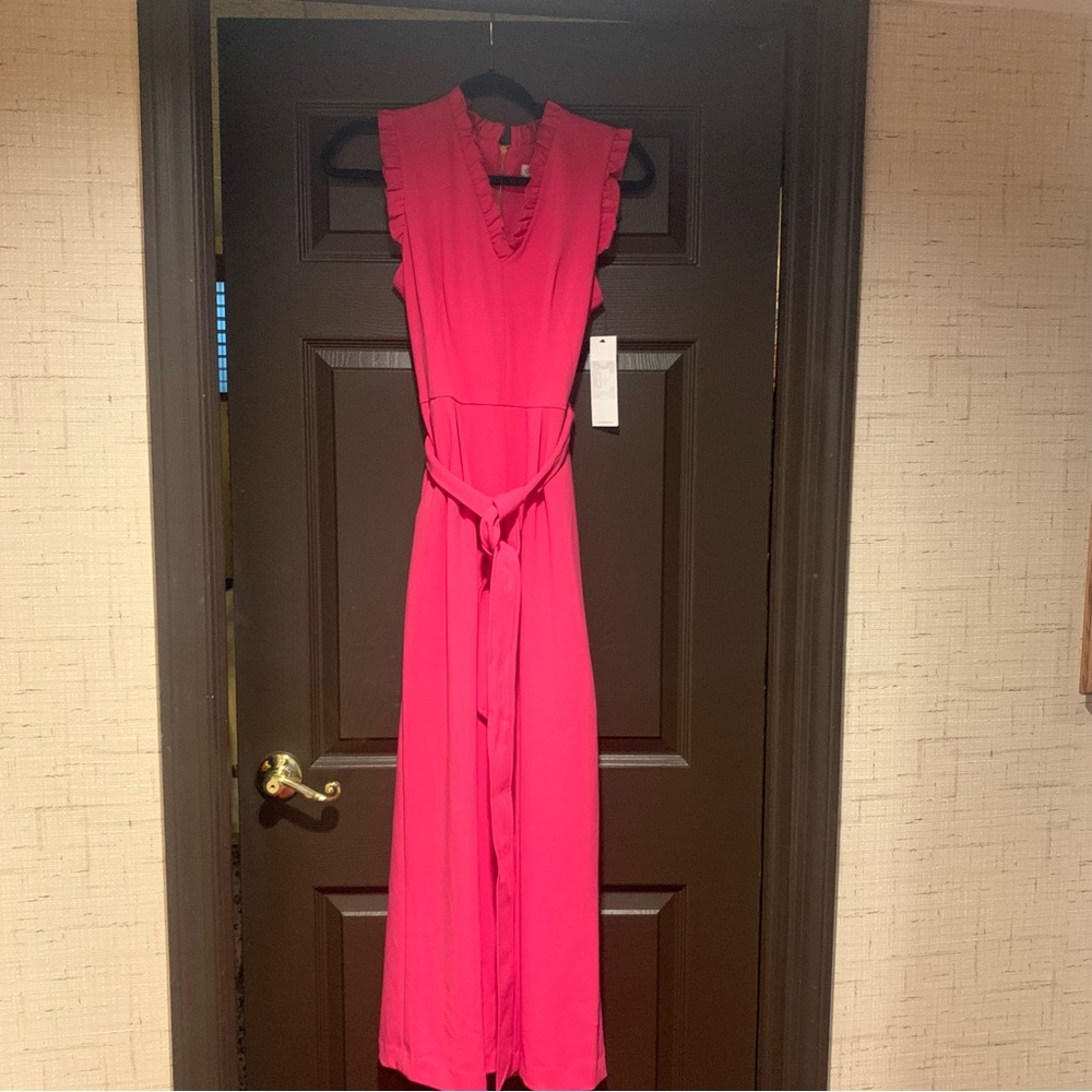 Calvin Klein Pink Jumpsuit with Ruffles 10 see pics